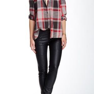 Free People Faux Leather Skinny Moto Pant